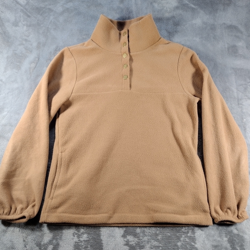 Dudley Stephens Camel Fleece Snap Pullover Size XS